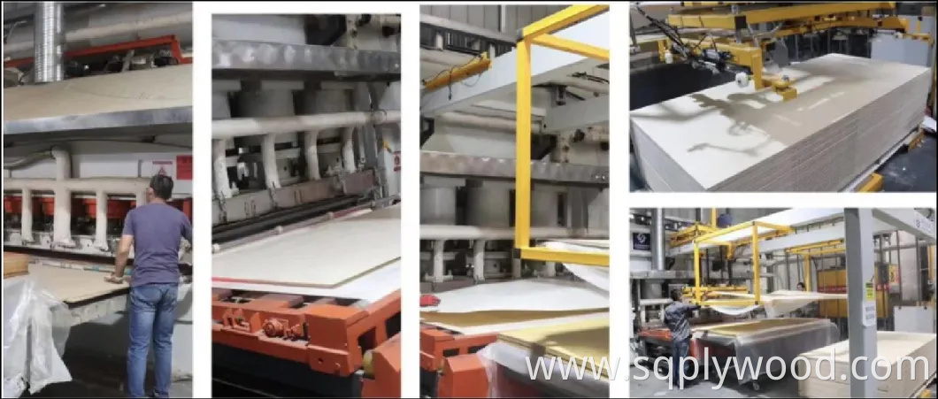 Fabricado En China 18mm Laminated/Melamine Plywood with Wood Grain for Cabinet